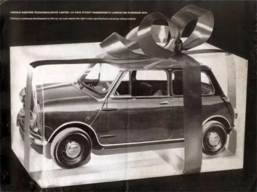 Sixties advertising for the Radford Mini