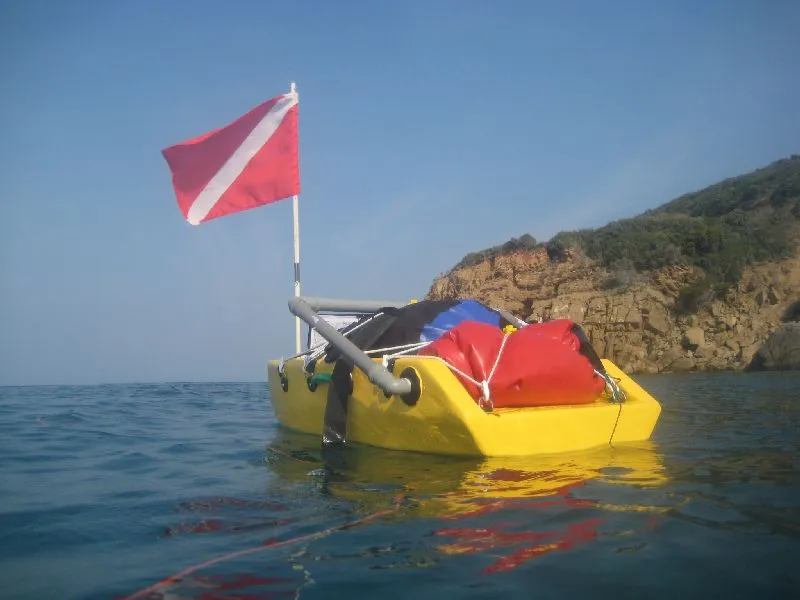 Schweizer's first design was a little, towable cargo boat
