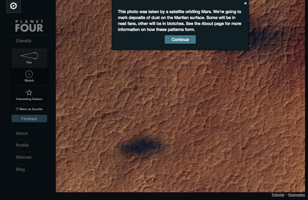 New visitors are greeted with a brief tutorial