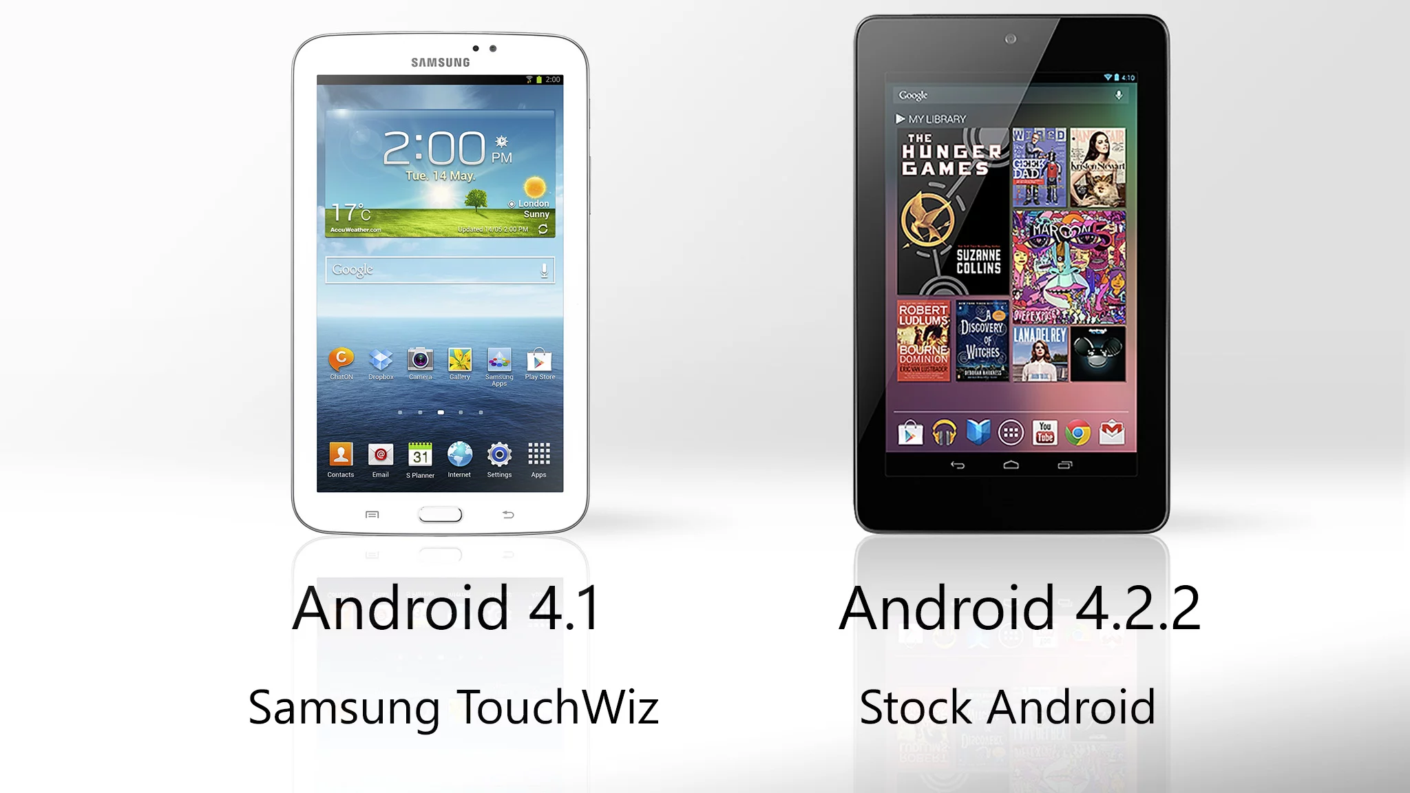 Both run Jelly Bean, but the Nexus 7 runs the newer version