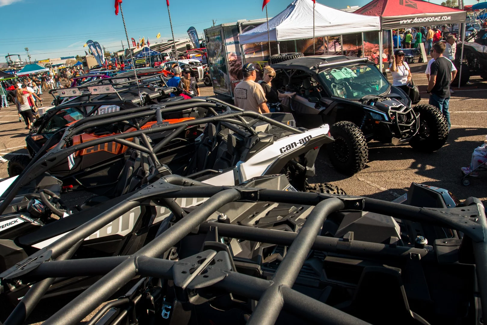 The entire 2019 SXS line up of Can Am could be found at the Sand and Water expo. The Maverick X3 X DS, RS, and RC were amongst the fan favorites