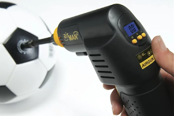 The Airgun might look like a drill, but it's a battery-powered compressor