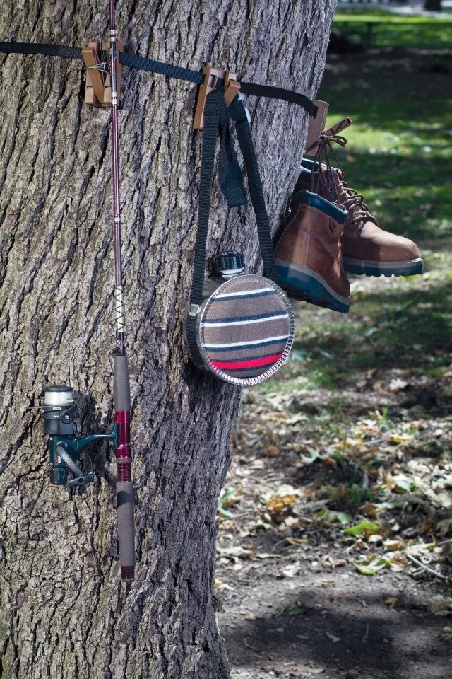 Cinch To Hang adds some storage to your yard or campsite
