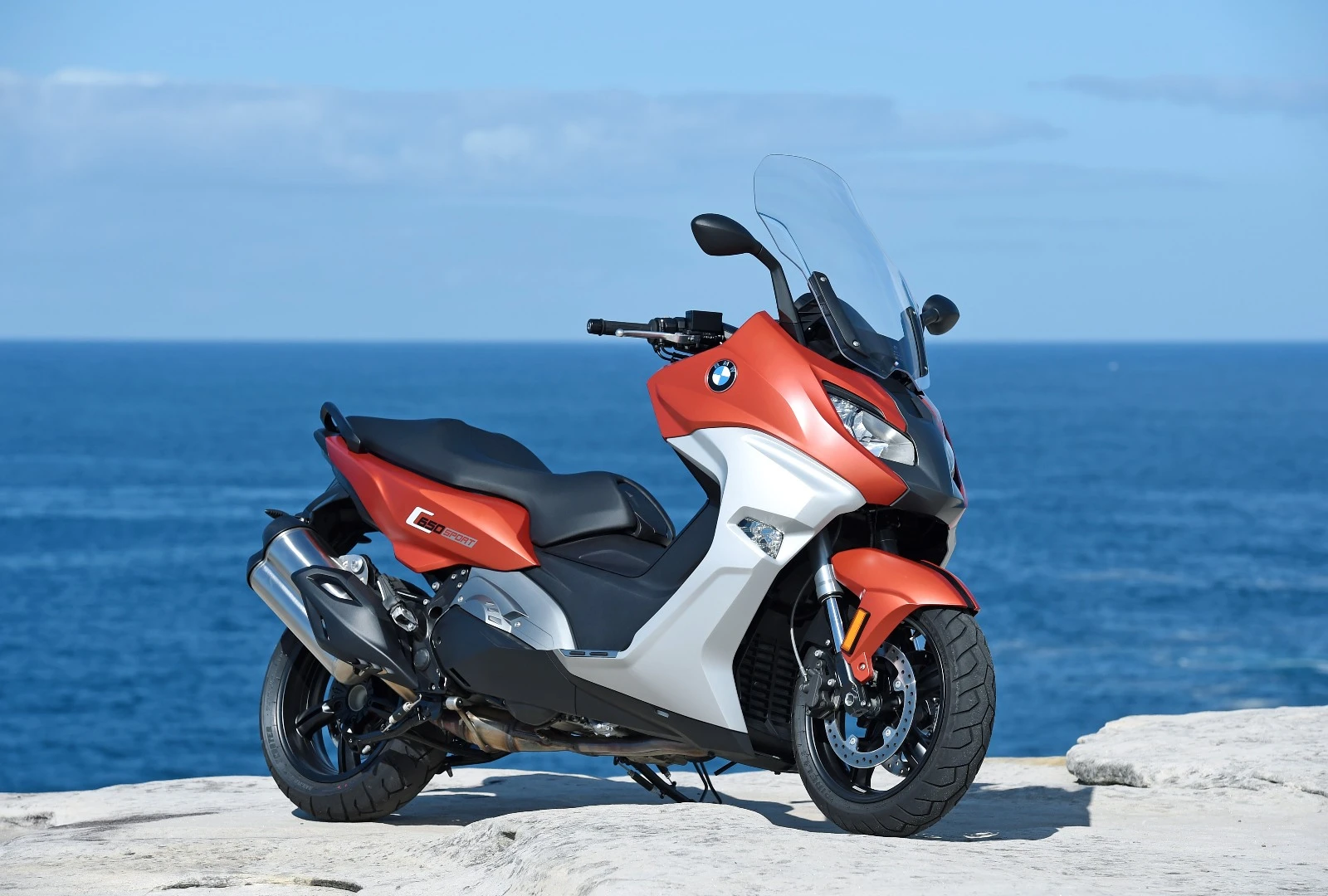 BMW's C650 Sport: striking in orange