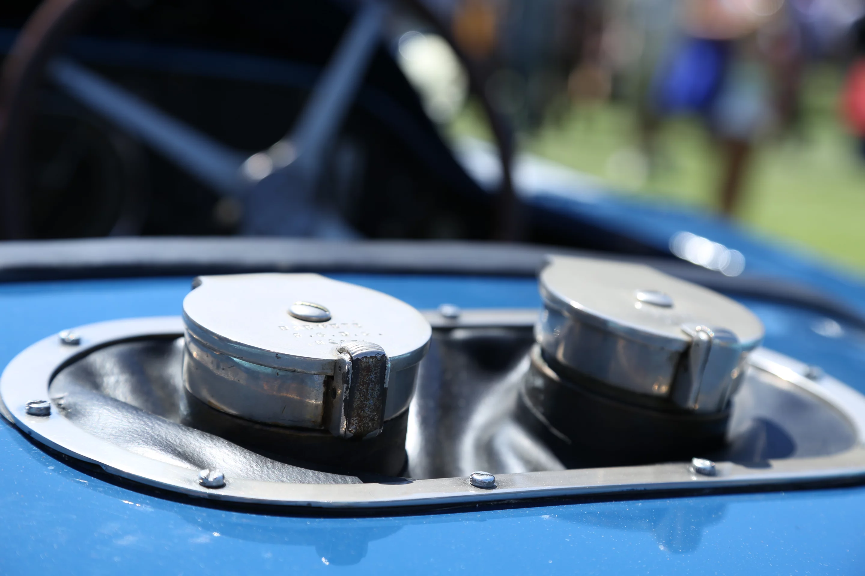 The Bugatti 57G Tank, unlike it's 16 cylinder cousin, only used an inline 8-cylinder capable of delivering 200 hp as compared to the Veyron's 1001 (Photo: Angus MacKenzie/Gizmag.com)