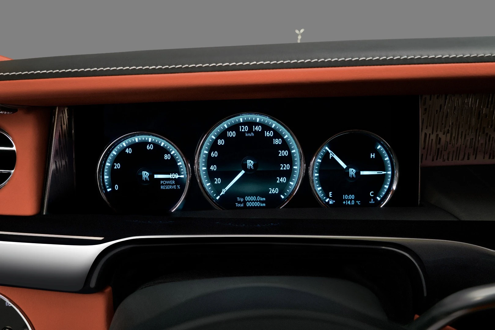 A 12.3-inch display has been fitted in place of the dials in the new Phantom