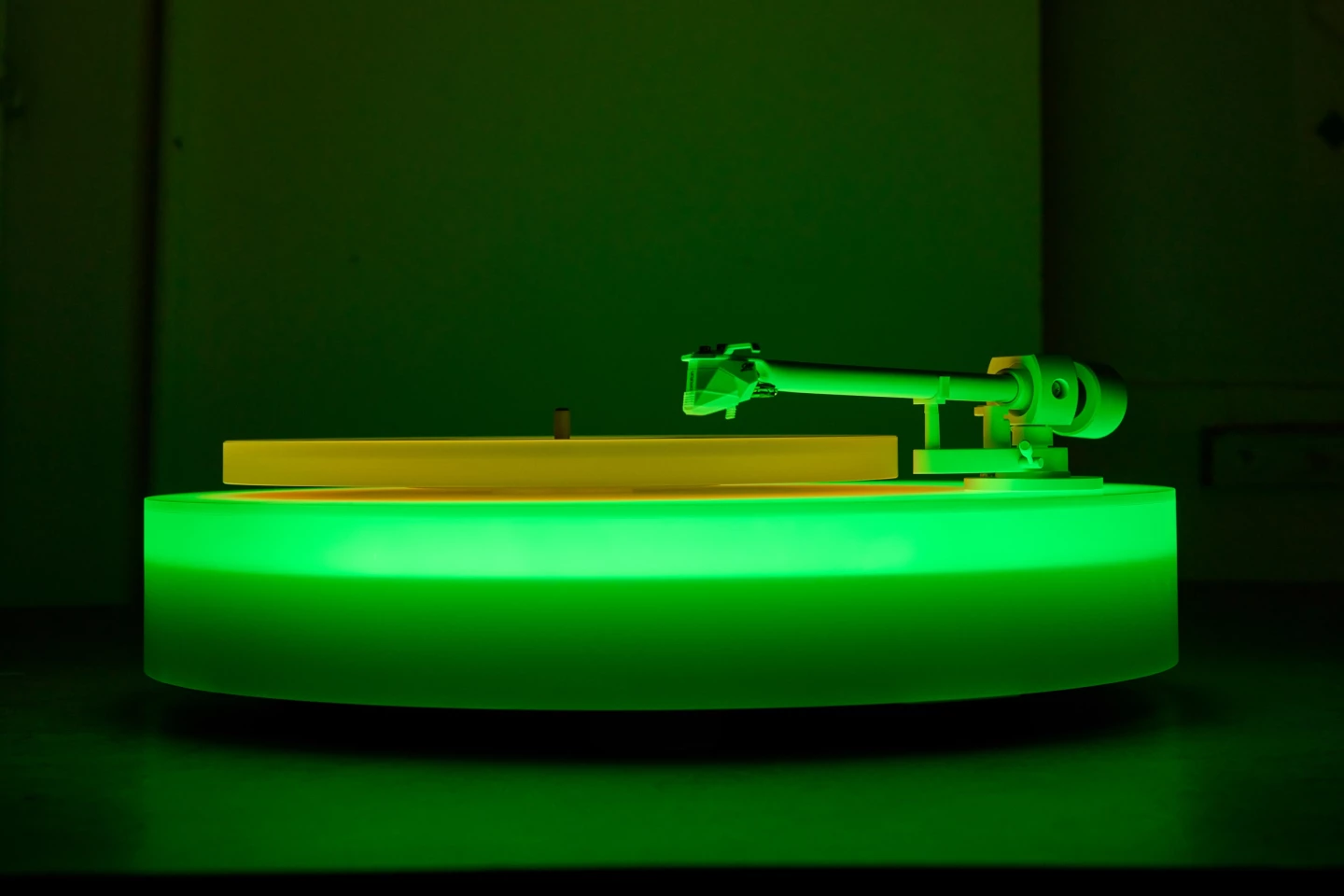 The Turntable II features a belt-drive motor and a Pro-Ject tonearm with Ortofon cartridge