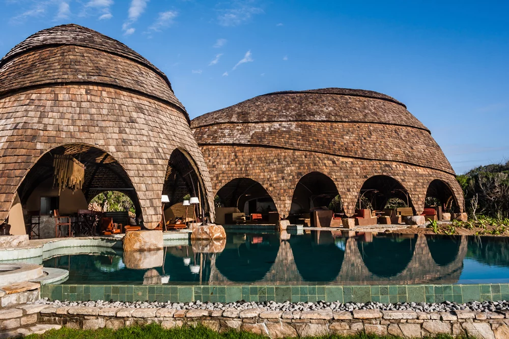 Wild Coast Tented Lodge in southern Sri Lanka, by Nomadic Resorts. A winner under the "Hotels" category of the 2018 International Architecture Awards, this set of 36 "tents" make up a safari camp alongside the Yala National Park