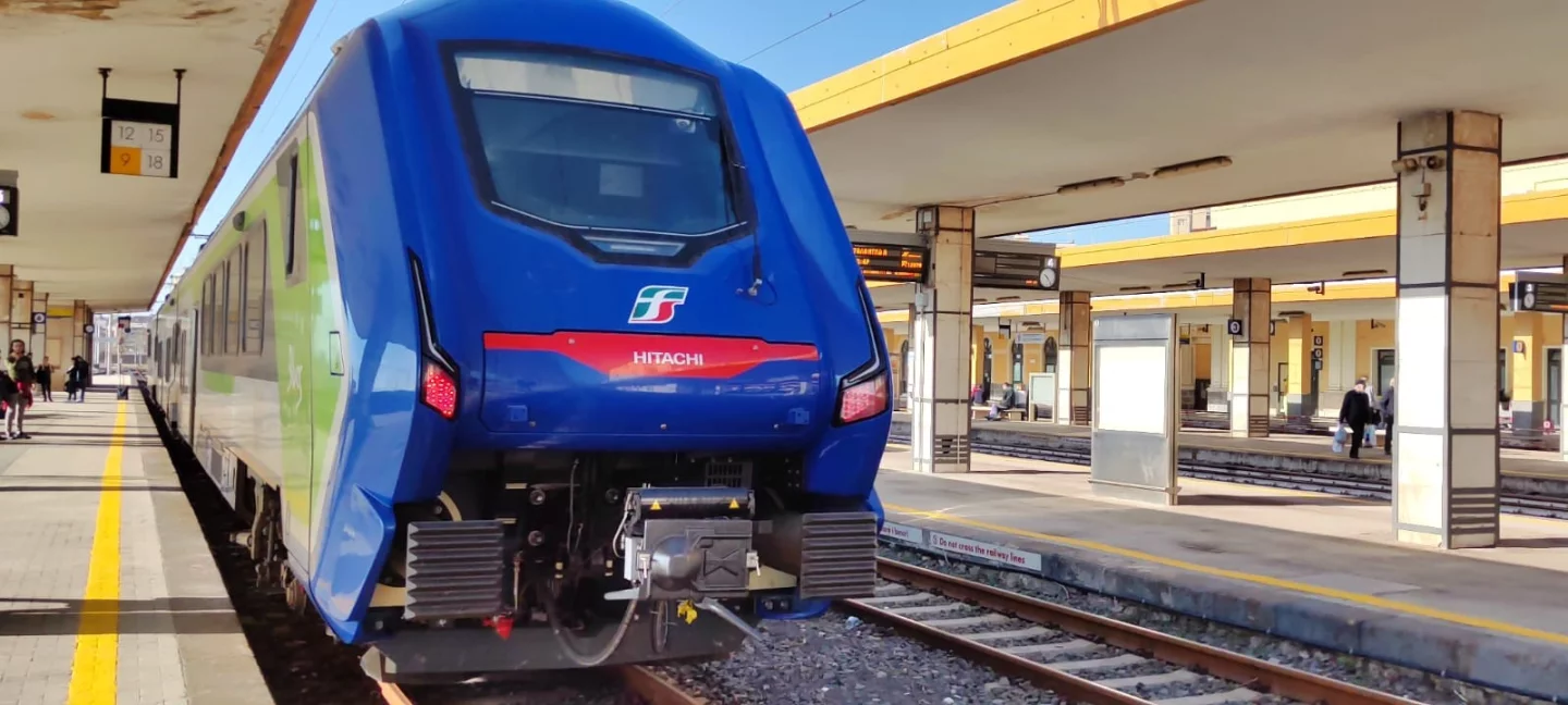 The battery/electric/diesel Blues trains are expected to cut emissions and fuel costs by 50%