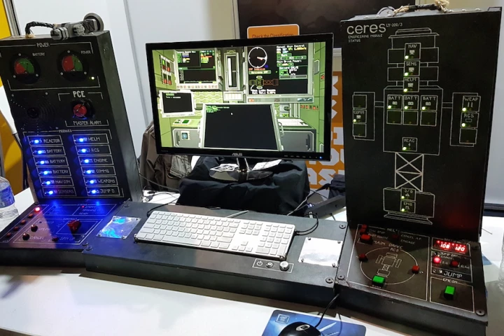 New Atlas tries out Objects In Space, a space trading and stealth game that can be played on a huge DIY control panel full of buttons, switches and LEDs