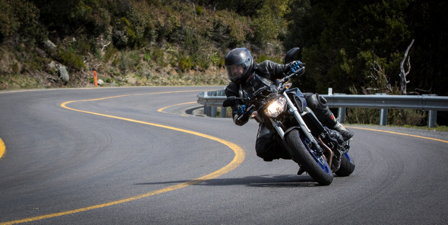 Yamaha's MT-09 (or FZ-09 in the USA) is hysterical fun on the road (Photo: Noel McKeegan)