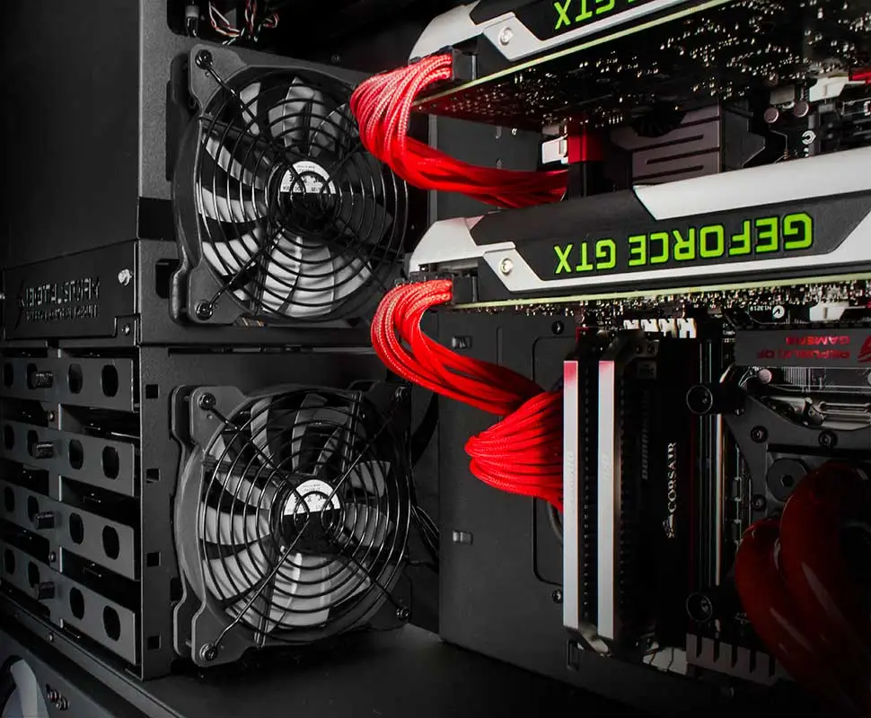 The Aventum II performance PC packs either two or three Nvidia GPUs