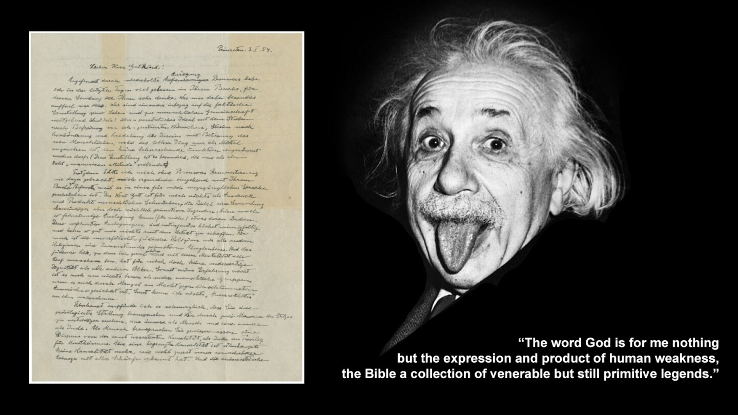 $2,892,500 | 'The God Letter' by Albert Einstein | Auction House: Christie's | Sale price: US$2,892,500 | Official Estimate: US$1,000,000 to $1,500,000 | Date of sale: December 4, 2018