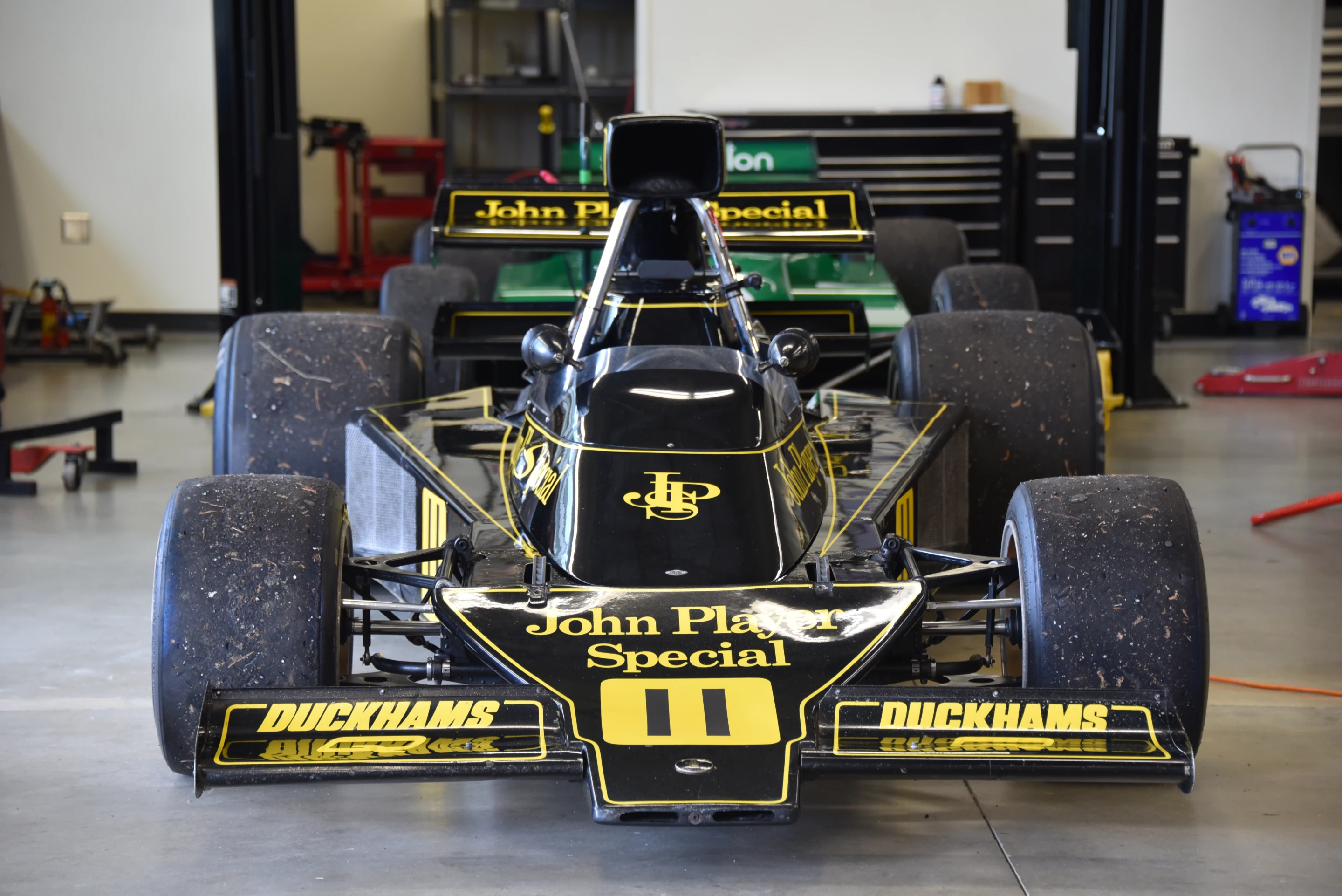 This day the track was getting ready for a historic car race featuring a number of famous Formula 1 cars like this John Player Special