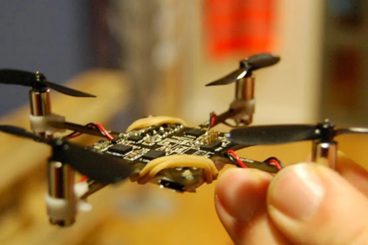 The Crazyflie quadcopter from Bitcraze has a motor-to-motor measurement of just 9 cm (3.5-in) and is supplied as a self-build development and hacking kit