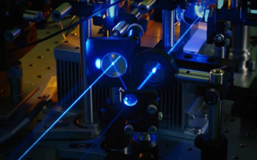 Lockheed Martin has demonstrated a new 30-kilowatt fiber laser (not pictured) produced by combining many lasers into a single beam of light