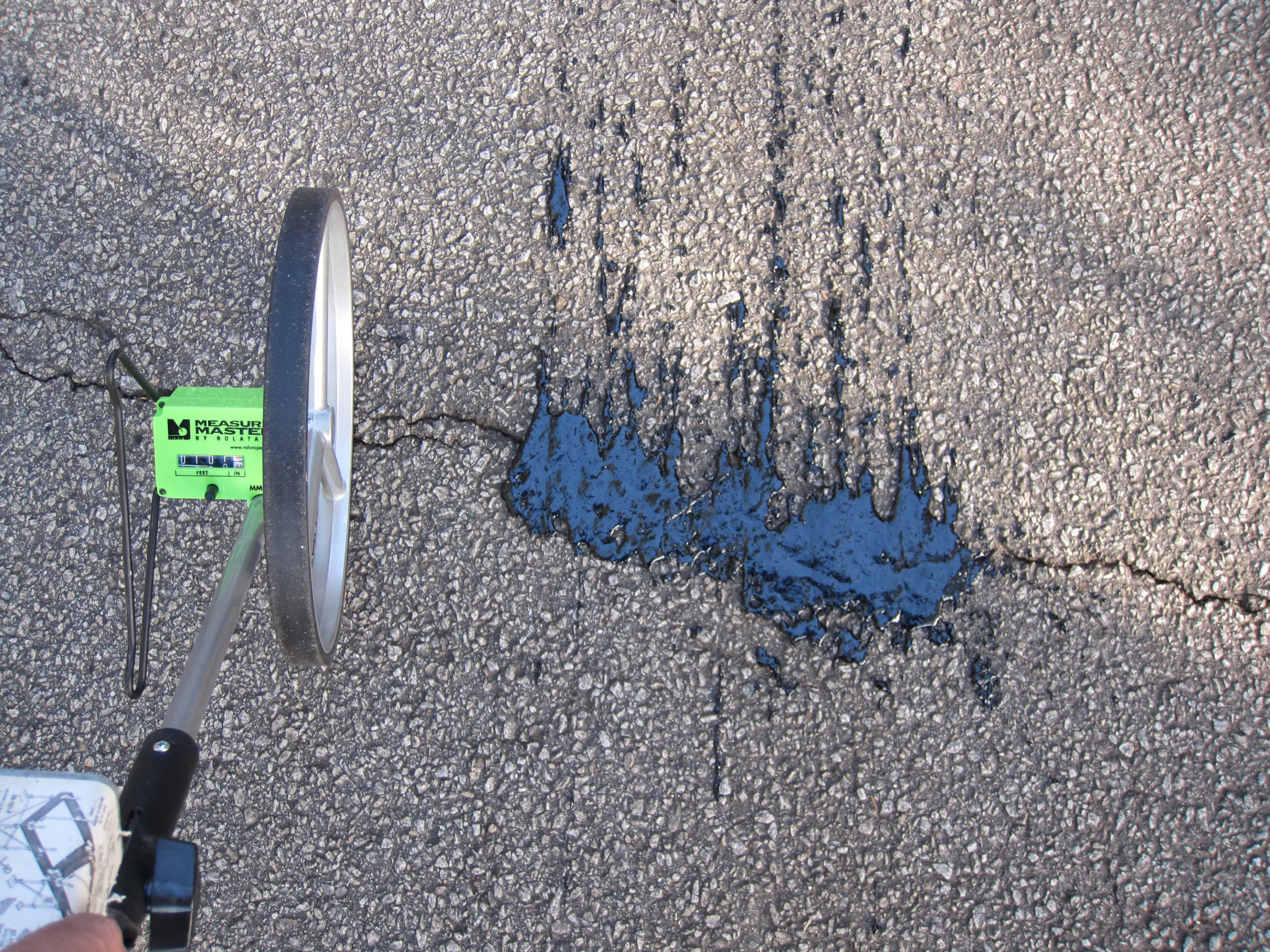 Example of a crack repaired by the GTRI system