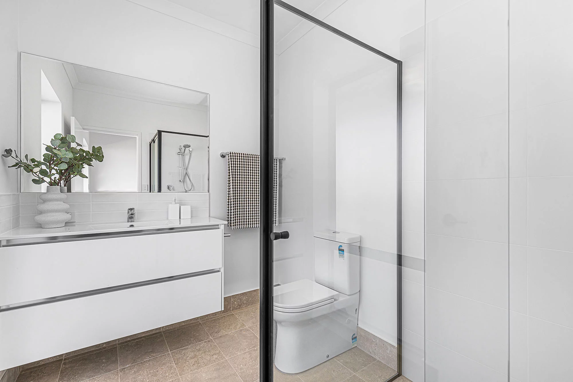 The 3D-printed house includes three bedrooms and two bathrooms