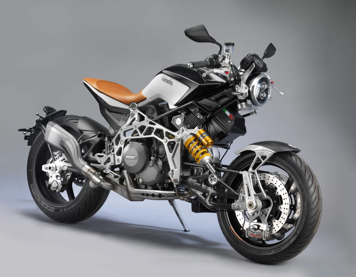 Bimota TESI RC: hub-steered cafe racer looks like a steampunk motorcycle