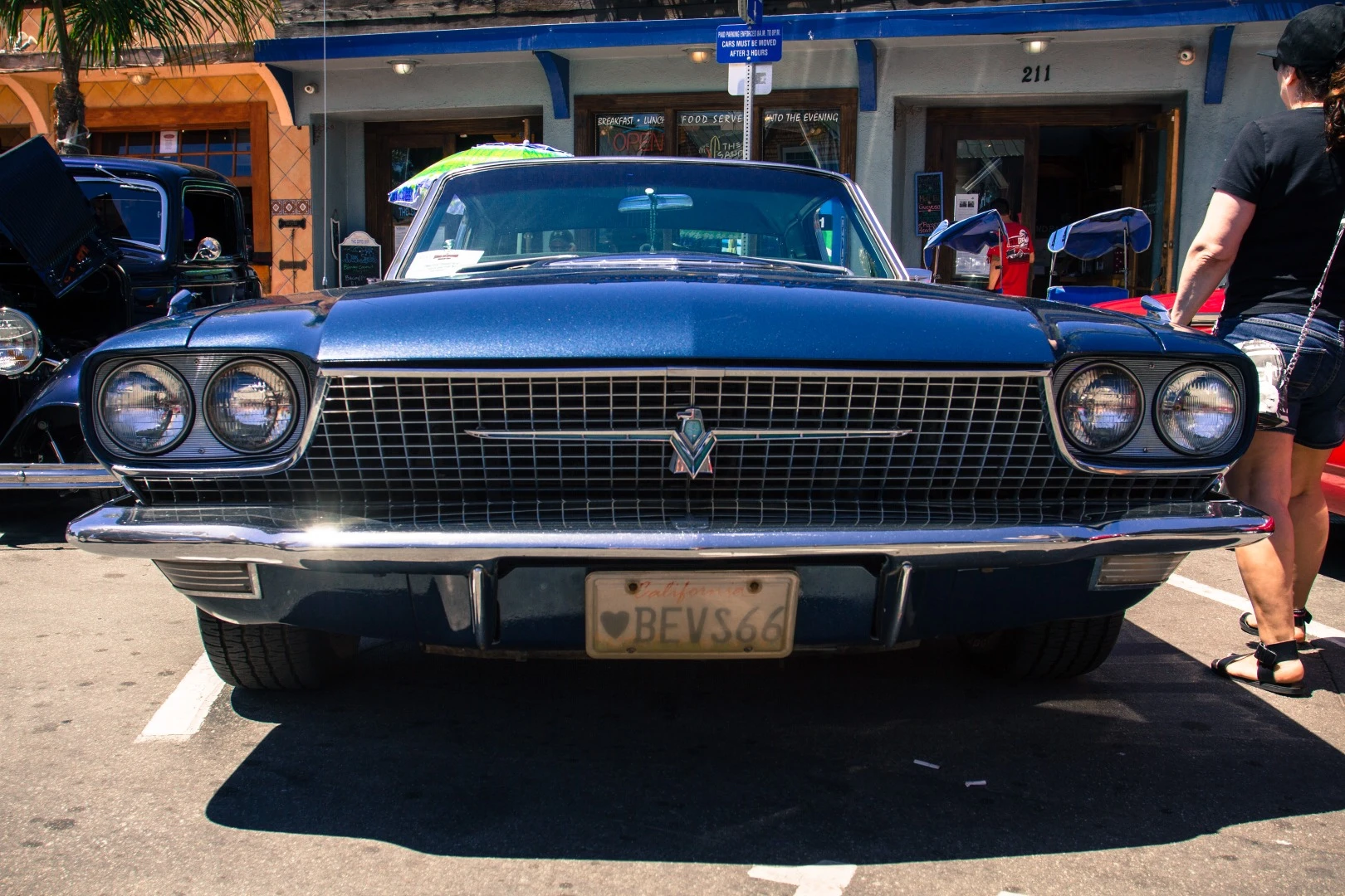 This is the business end of a beautifully restored 1966 Ford Thunderbird – 428 cubic inches (7 L) of American V8 power
