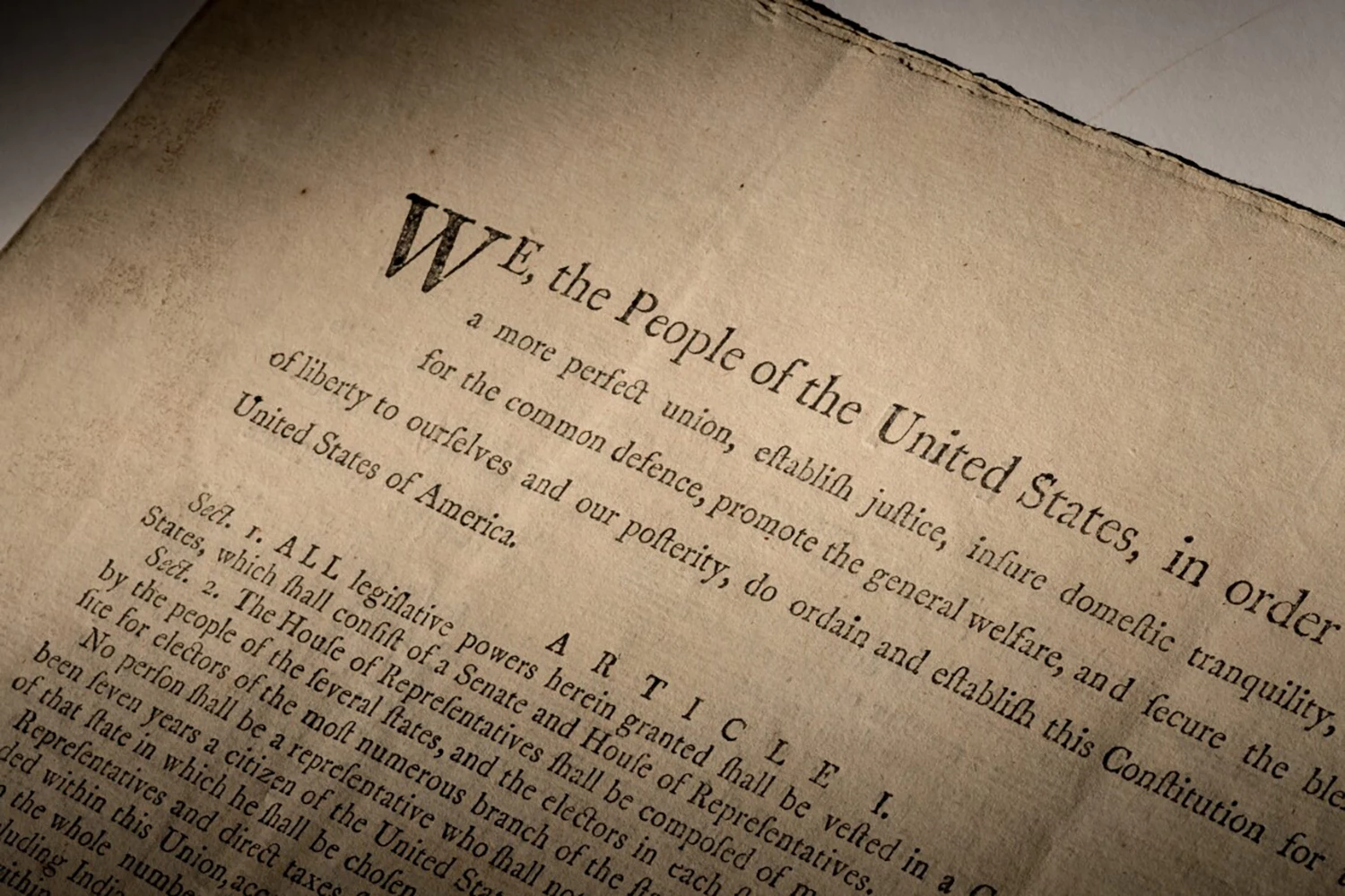 The First Printing and "Official Edition" of the final text of the United States' Constitution sold for $43,173,000 at Sotheby’s on 18 November 2021