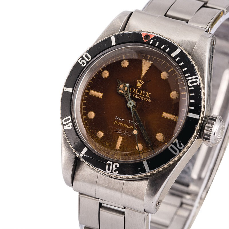 The Rolex Submariner has a much sought after Tropical dial