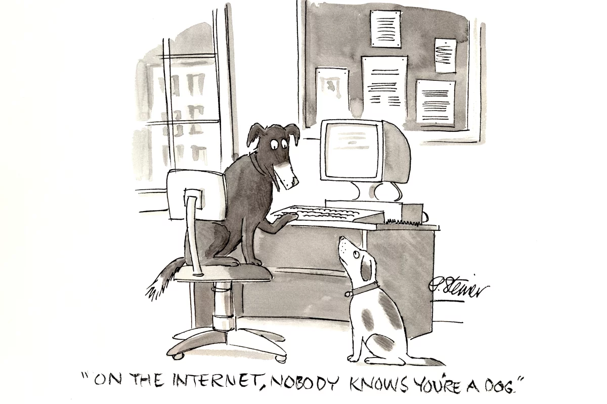 Peter Steiner's cartoon, as published in The New Yorker