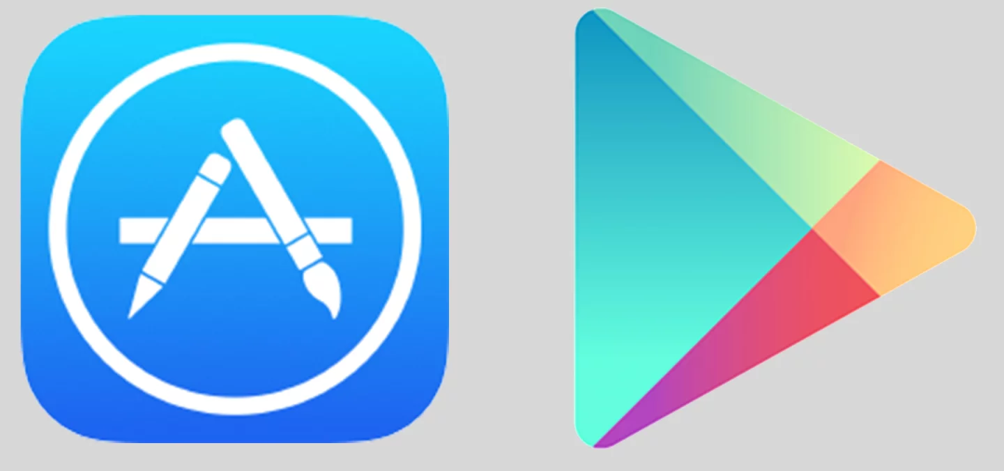 the iOS App Store and Android's Google Play Store have similar, but not identical, offerings