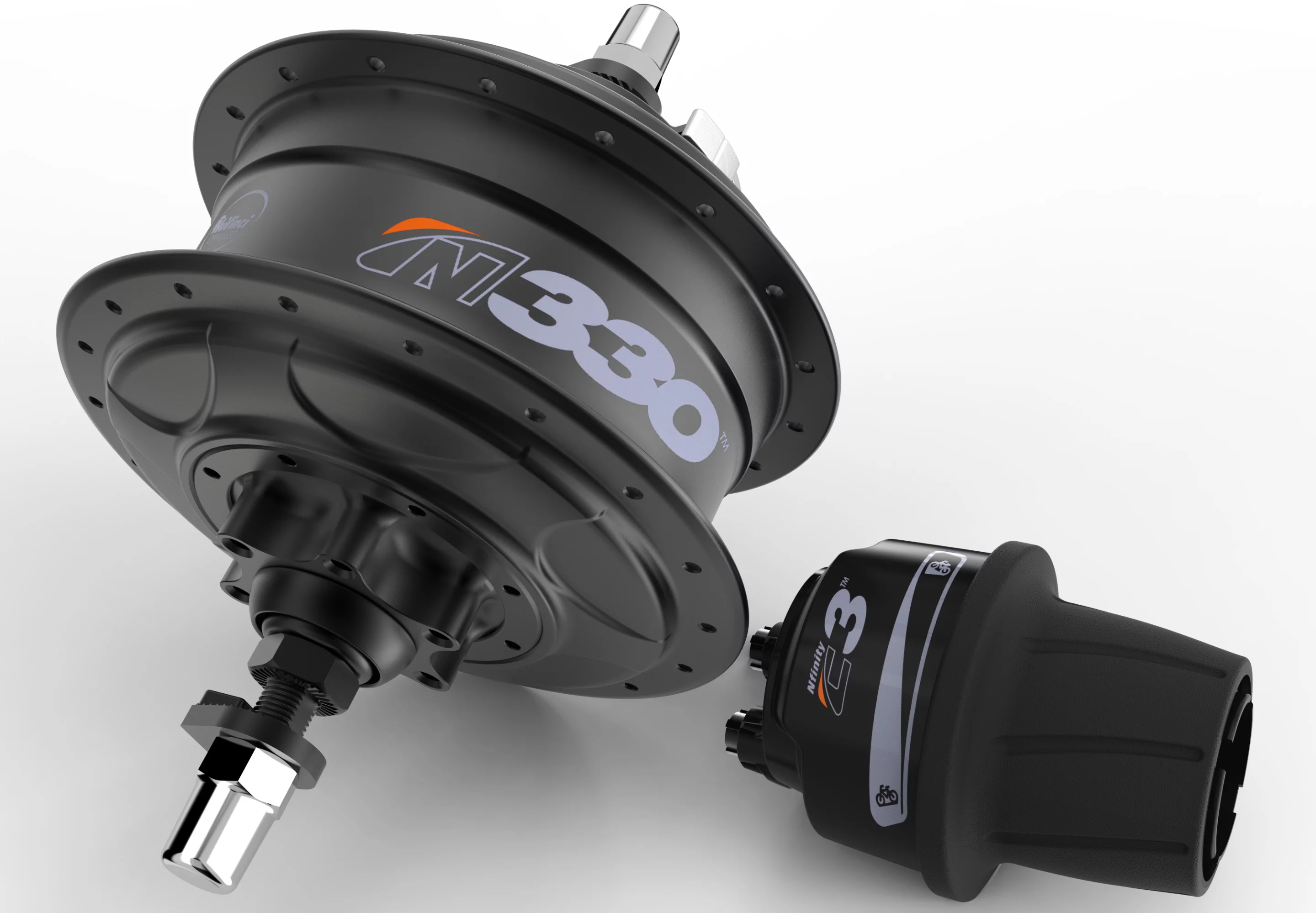 The NuVinci N330 planetary hub transmission, with its C3 controller
