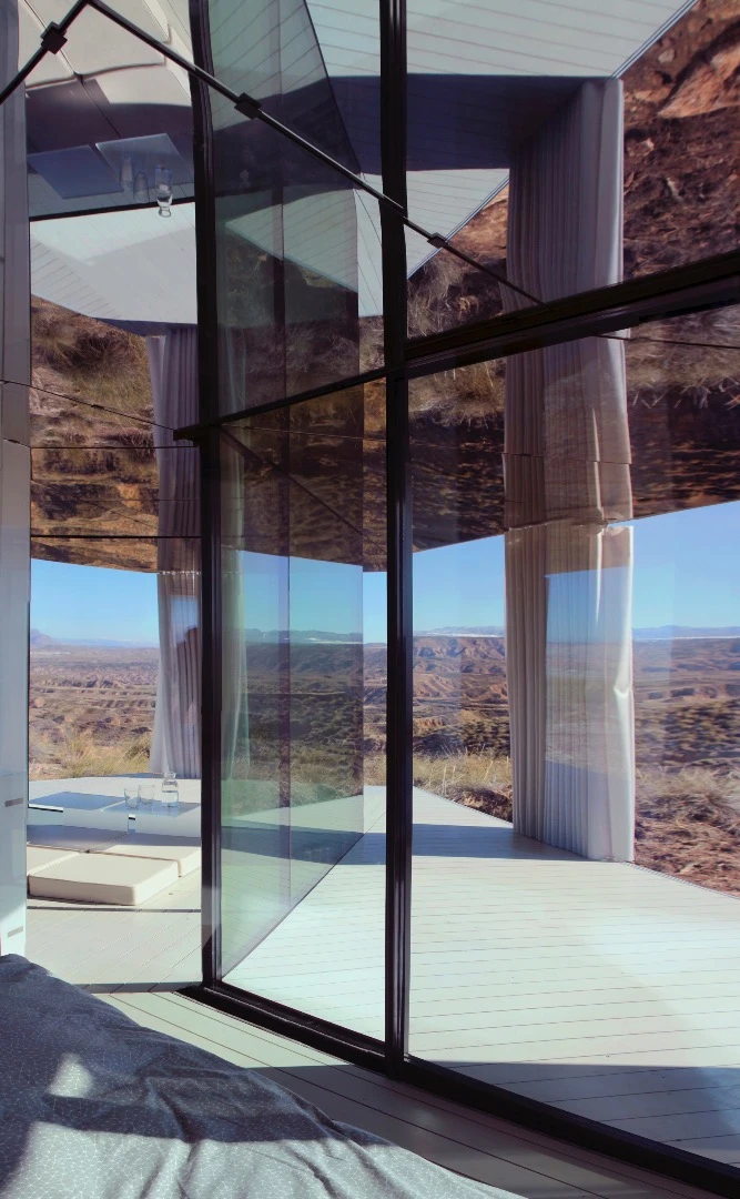 The Glass House's bedroom