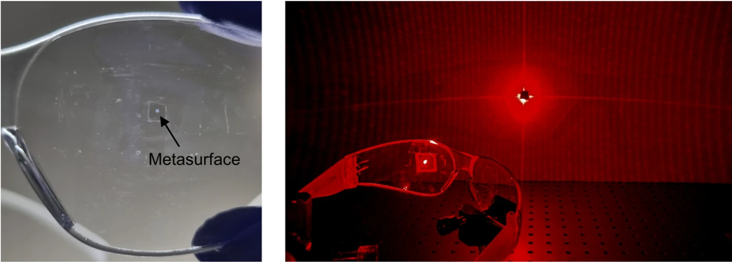 That tiny speck of metasurface is all you need to split a single laser out wide enough to map everything in front of you