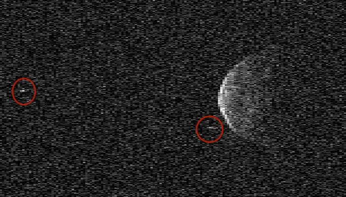The 4.5-km (2.8-mi) wide asteroid Florence, which whizzed past Earth last week, has been found to have two moons orbiting it