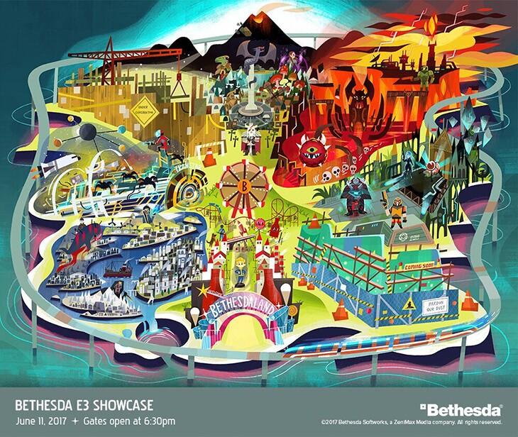 Bethesda announced its presence at E3 this year with "Bethesdaland", indicating that two new major announcements will be made