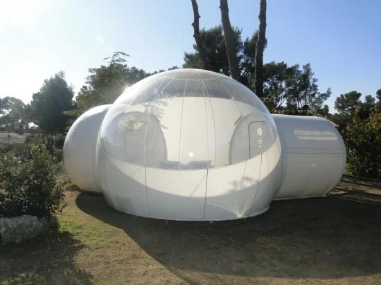 A hotel in France is offering guests the chance to stay in fully-furnished, clear-plastic bubbles and sleep amongst nature
