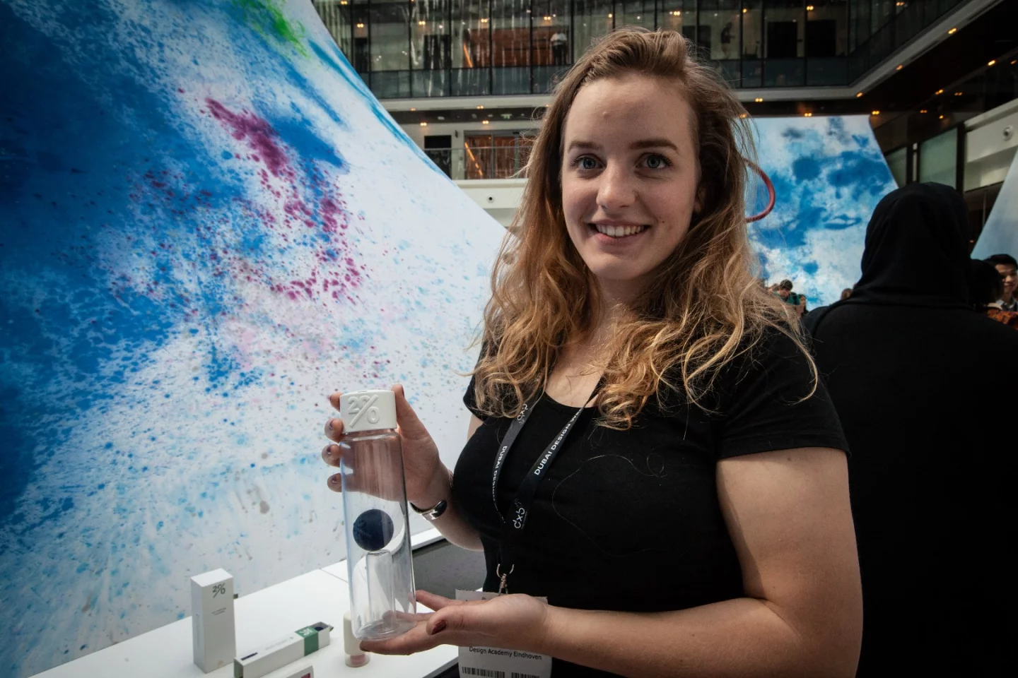 Global Grad Show winner Mirjam de Bruijn with her project "Twenty" –dehydrated household products made to reduce environmental and shipping costs
