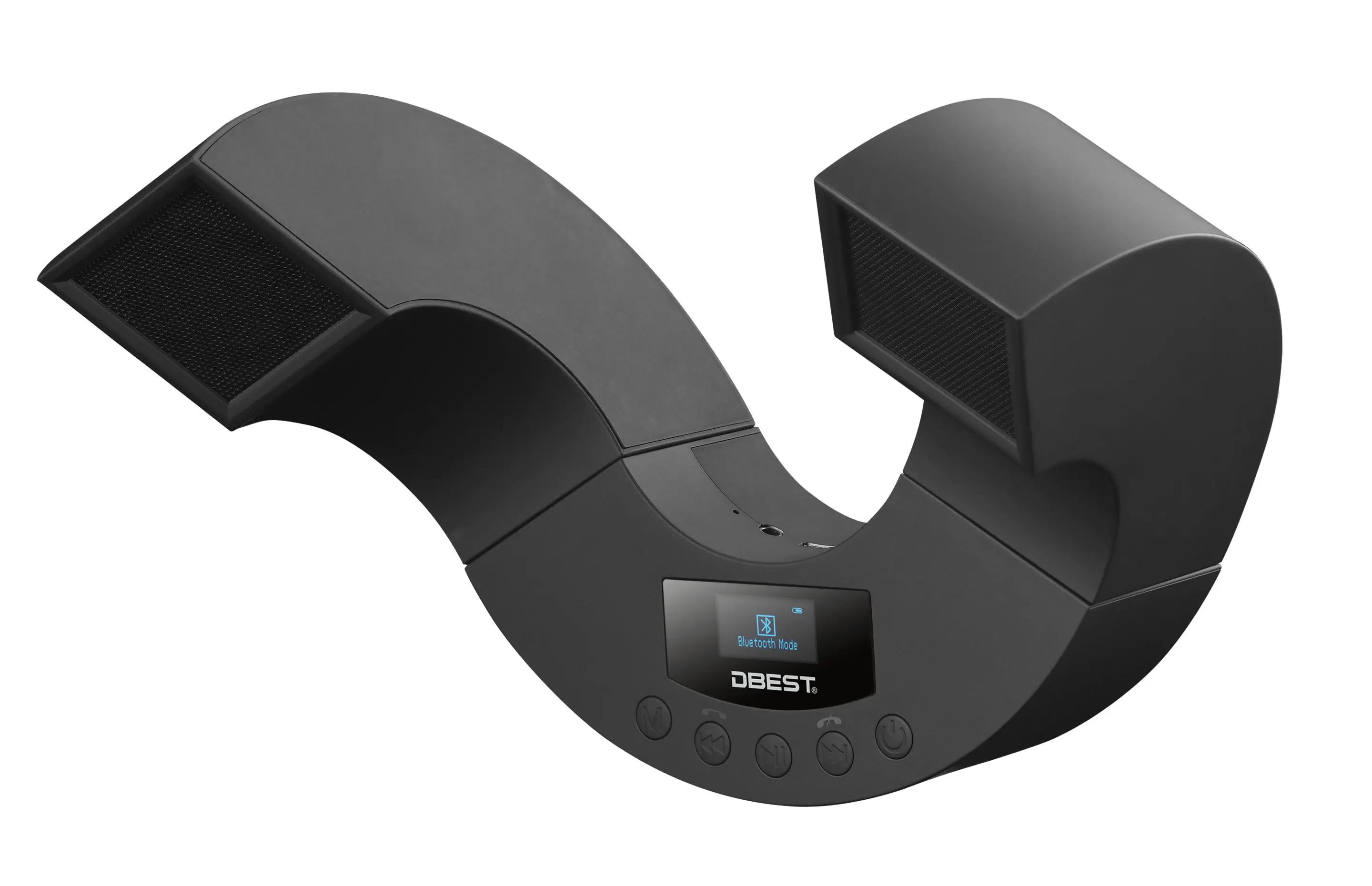DBEST's Transformative speaker features a central module attached to two speaker modules that can rotate up to 180 degrees