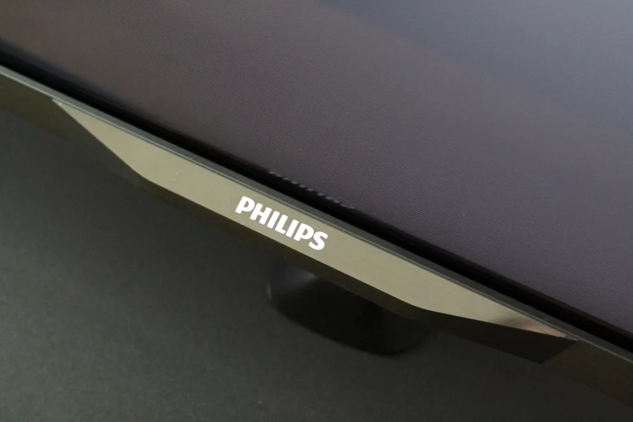 The raised mount on the 55PUS7809 for the Philips badge (Photo: Stu Robarts/Gizmag)