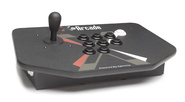 Another view of the Solo version of X-Arcade's Dual joystick