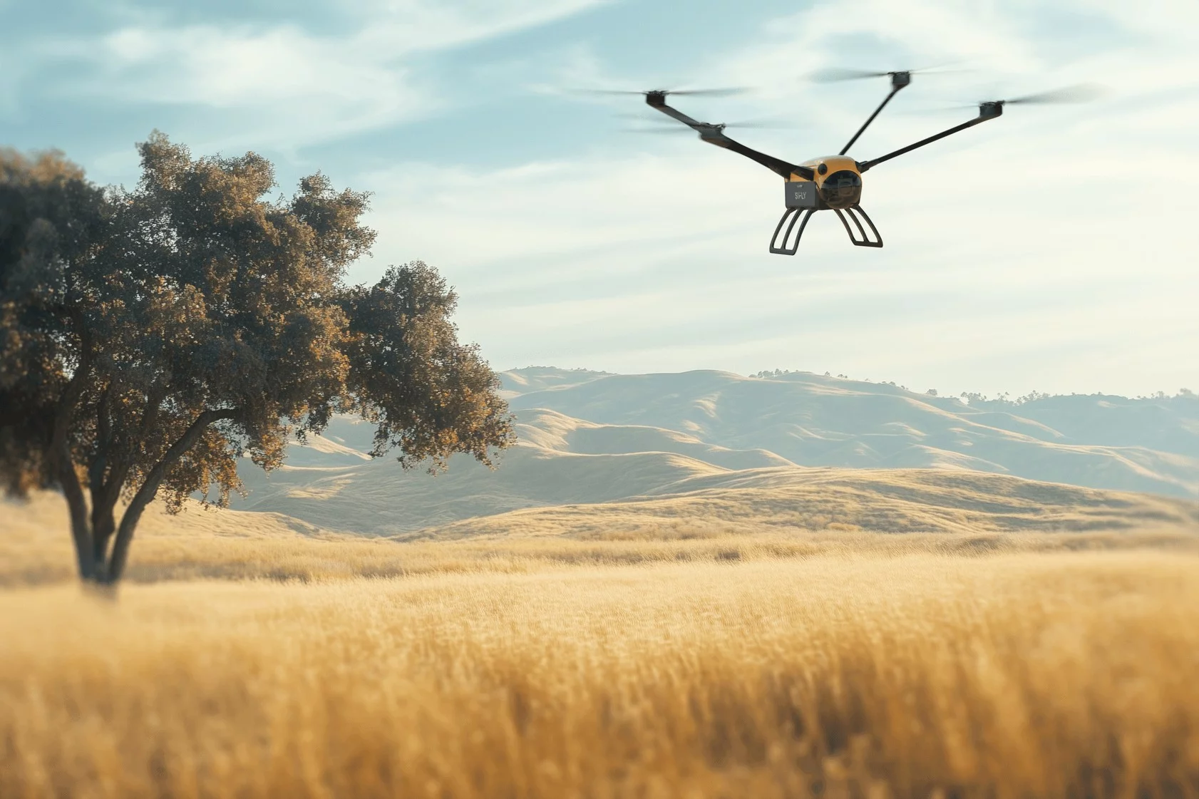 The Q12 drone could be used for delivery, agricultural, or firefighting purposes