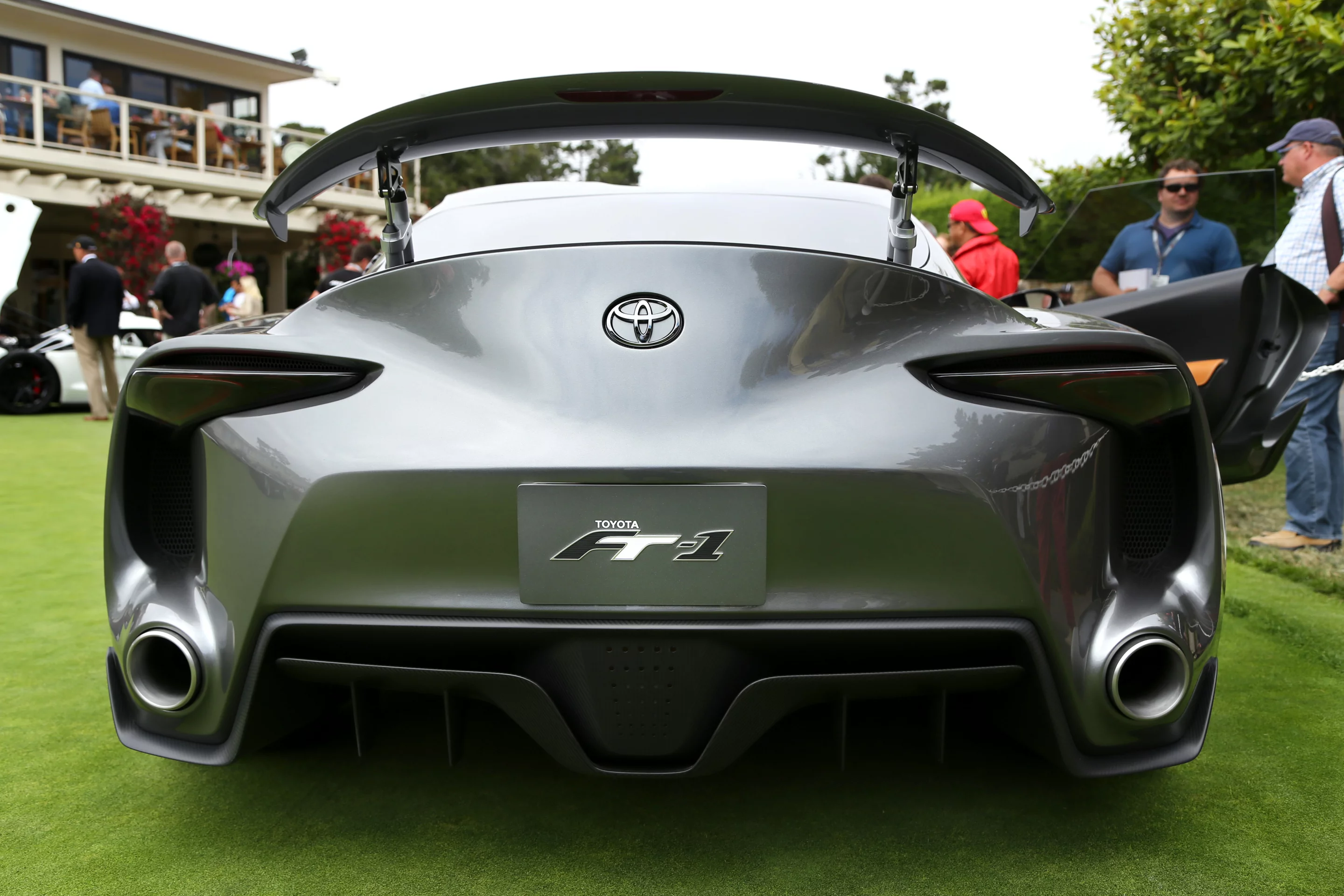 The Toyota FT-1 incorporates a variety of extreme aerodynamic elements such as the exaggerated rear wing (Photo: Angus MacKenzie/Gizmag.com)