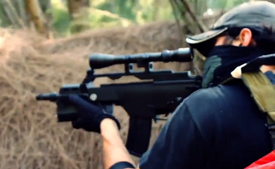 With the colorful buttons hidden behind the hand Delta Six looks very realistic