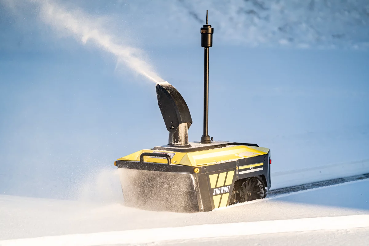 The Snowbot S1 is made to autonomously clear snow from large areas such as parking lots