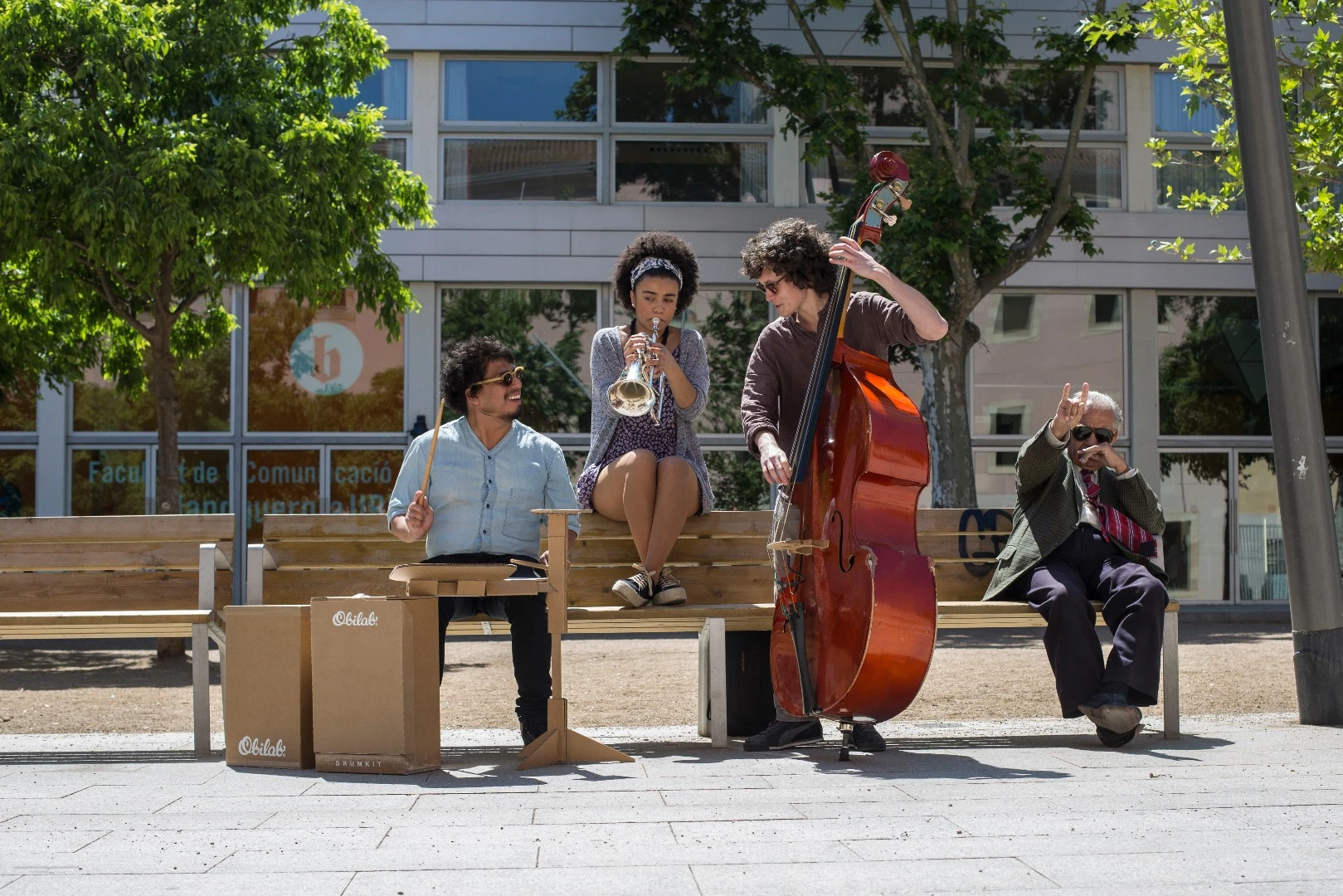 Paradiddling in Paris with Obilab's cardboard DrumKit