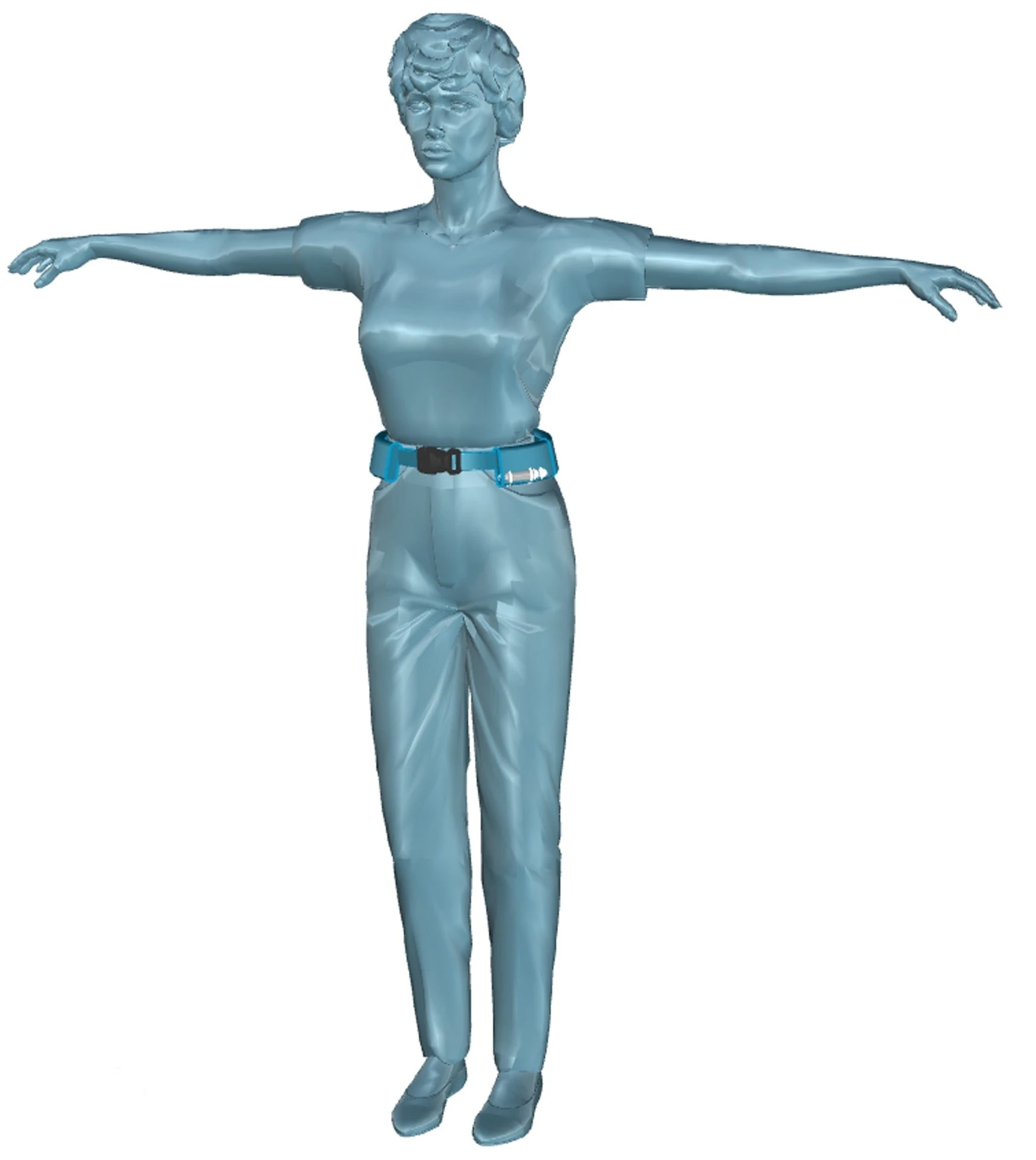 A rendering of the airbag in its usual state ...