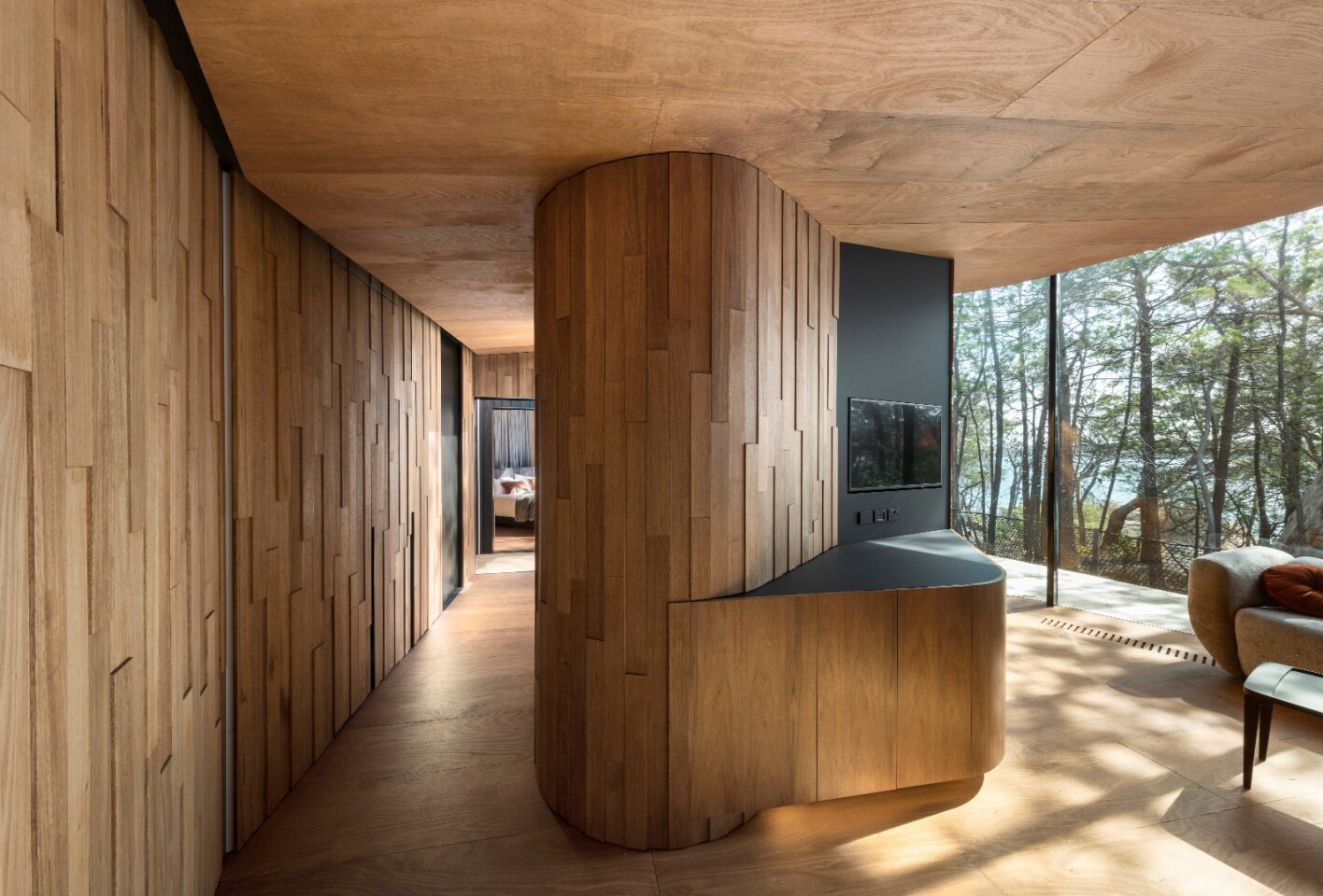 Inside the Freycinet Lodge coastal pavilions