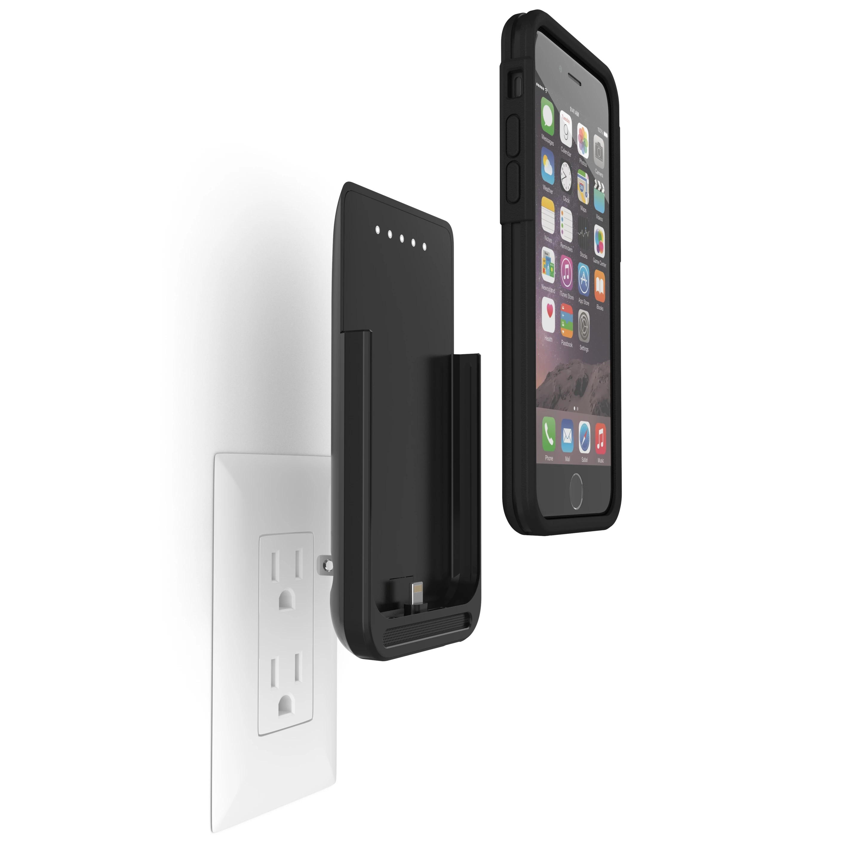 The PWR Case features power prongs on the back for easy charging