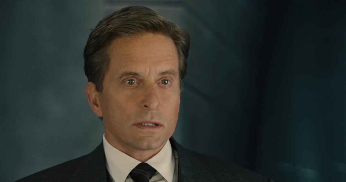 A digitally de-aged version of Michael Douglas from the Marvel film Ant-Man