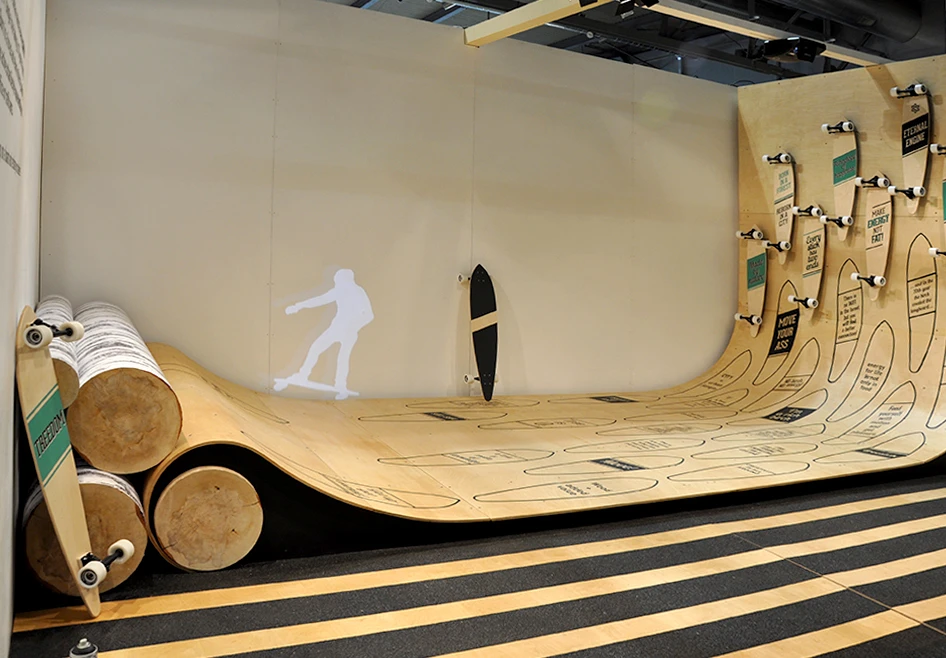 Drawing inspiration from the local birch trees in Latvia, a group of young designers describes their project as a "tree of energy" (Photo: Edoardo Campanale/Gizmag.com)