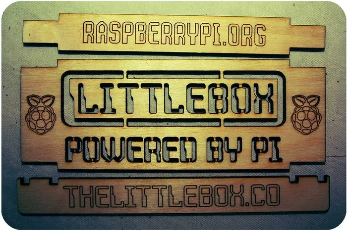 The LittleBox's plywood panels have been laser cut