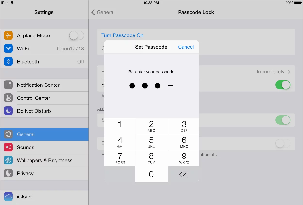Create a four-digit passcode to secure your iPhone or iPad